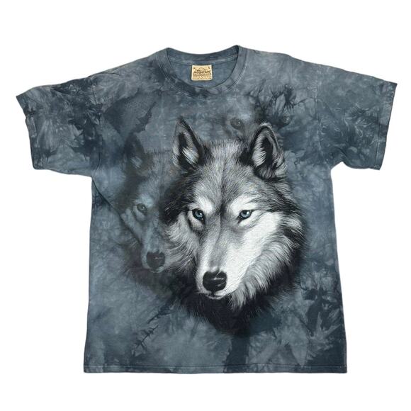 Vintage The Mountain 2002 Wolf Head Retro Tee Shirt Short Sleeve LRG Unisex - Picture 1 of 4